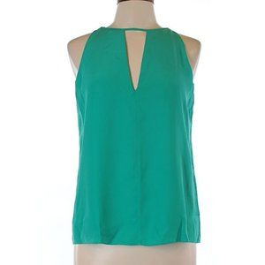 Green Sleeveless Cut-Out Blouse